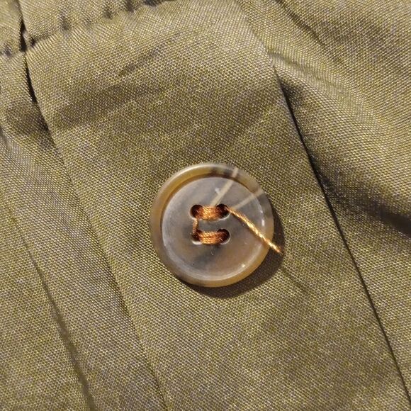 Olive Green Midi Slip Dress with Elastic Ruched Back. Coastal Cowgirl, Akubi - Picture 14 of 14